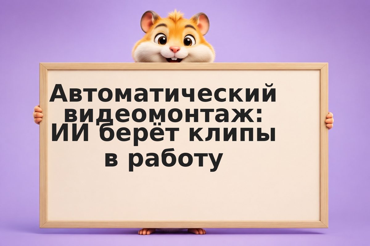Автоматический видеомонтаж: ИИ берёт клипы в работу