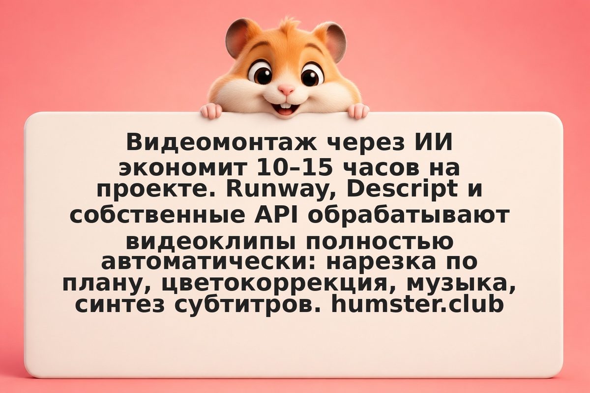 Автоматический видеомонтаж: ИИ берёт клипы в работу