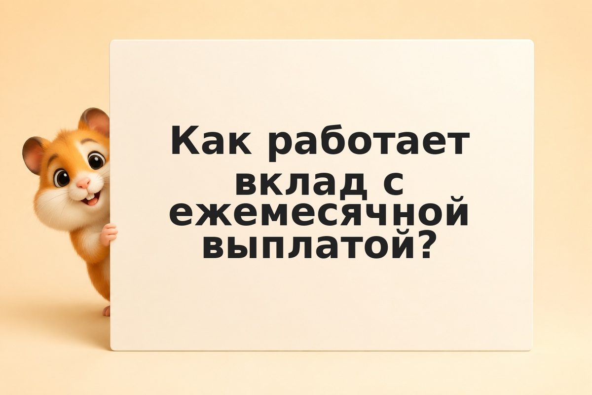 Вклады с ежемесячной выплатой процентов