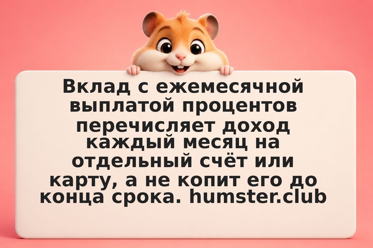 Вклады с ежемесячной выплатой процентов
