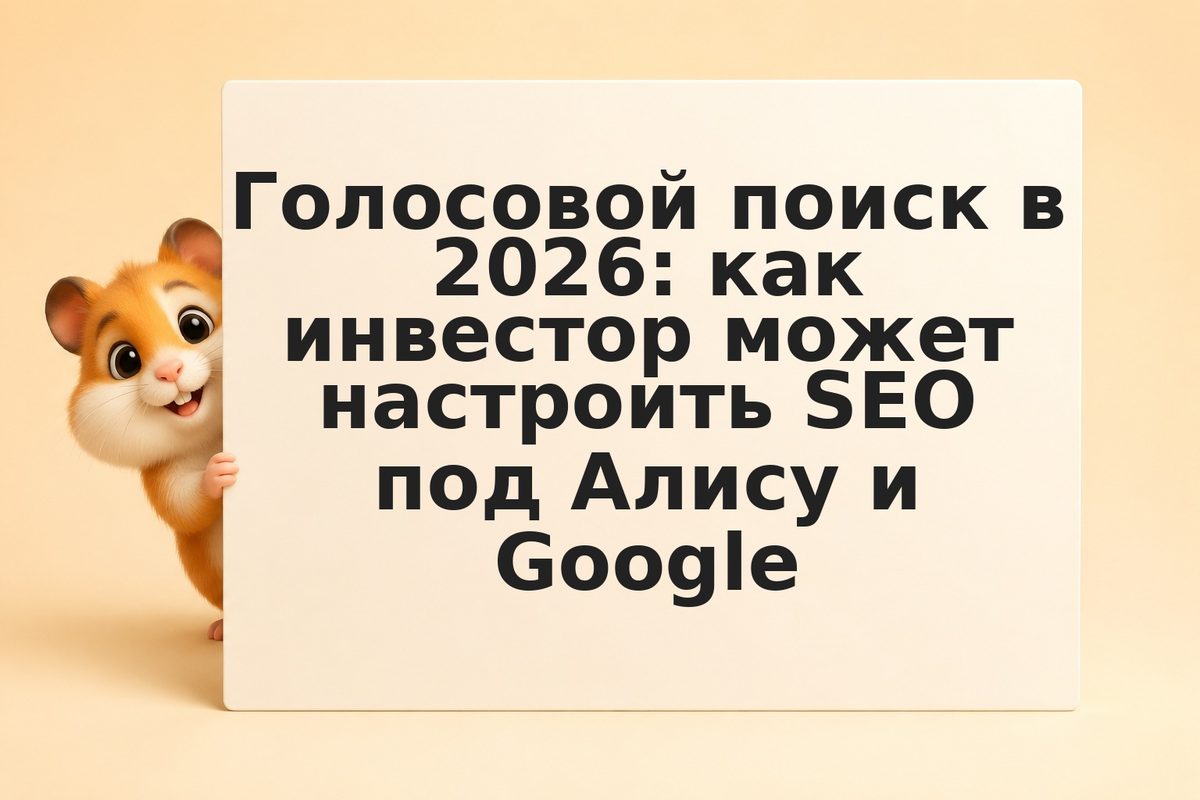 Голосовой поиск в 2026: как инвестор может настроить SEO под Алису и Google