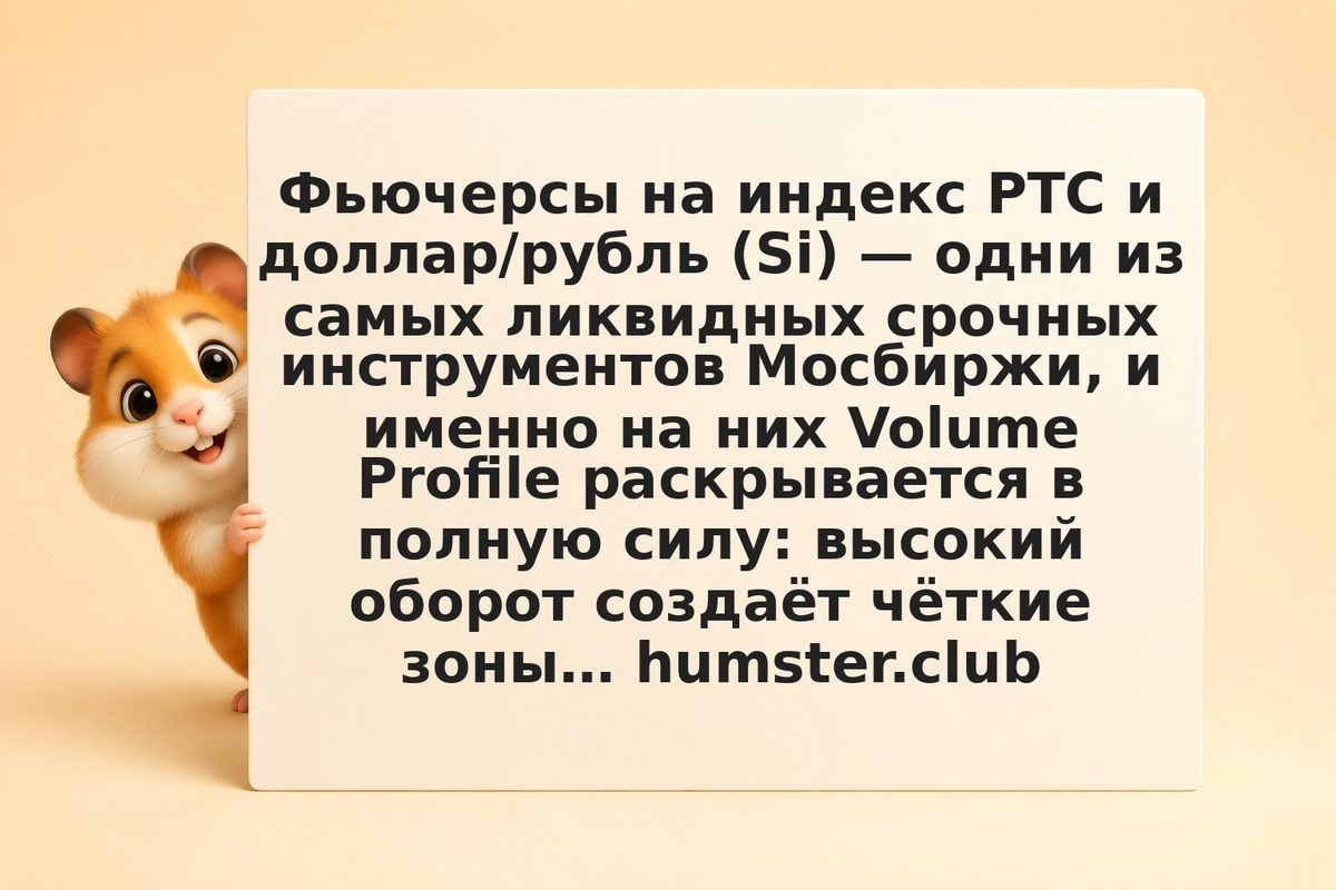 Volume Profile на Мосбирже: фьючерсы РТС и Si — точки контроля и зоны объёма
