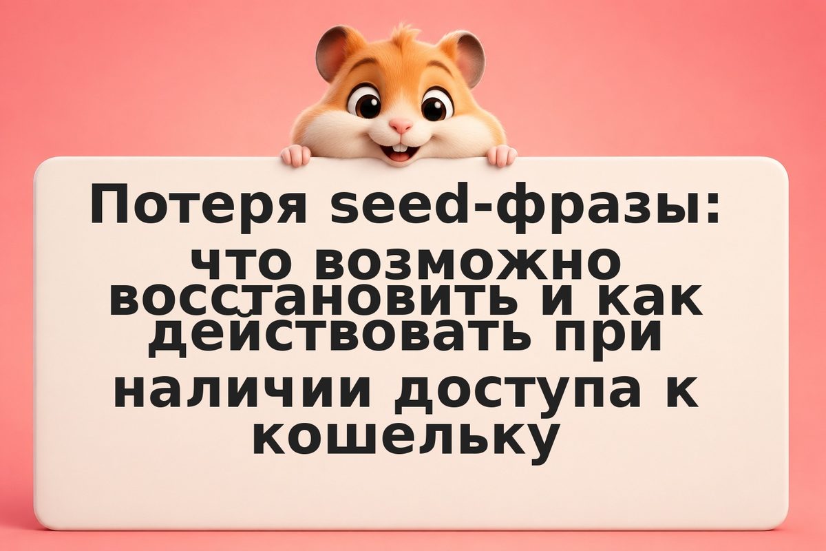 Потеря seed-фразы: что возможно восстановить и как действовать при наличии досту