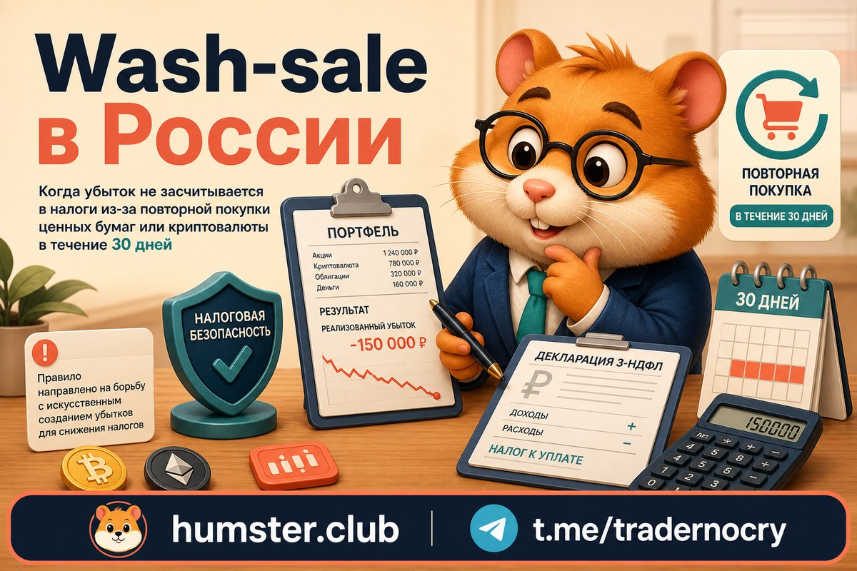 Wash-sale эквивалент в РФ: как не потерять вычет убытка при переоткупке актива