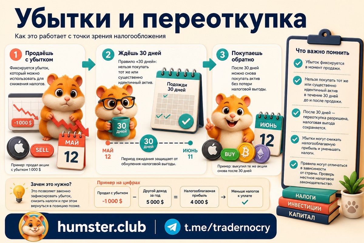 Wash-sale эквивалент в РФ: как не потерять вычет убытка при переоткупке актива