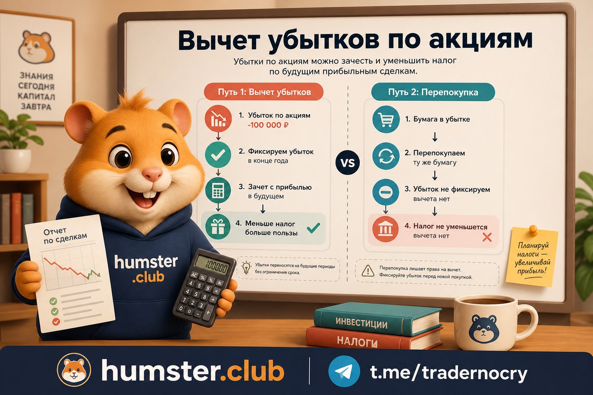 Wash-sale эквивалент в РФ: как не потерять вычет убытка при переоткупке актива