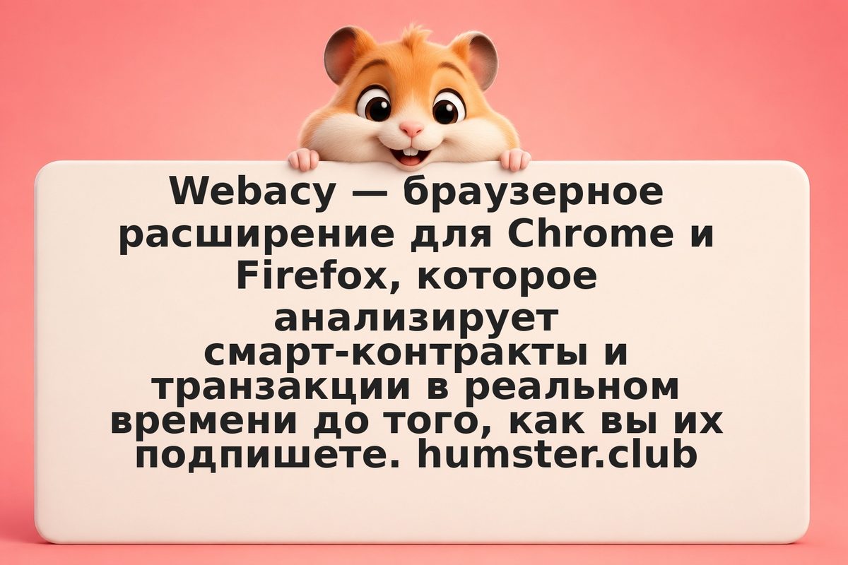 Webacy: как расширение защищает кошелёк от скам-контрактов и опасных транзакций