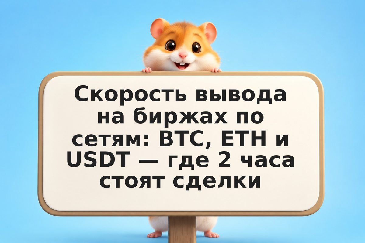 Скорость вывода на биржах по сетям: BTC, ETH и USDT — где 2 часа стоят сделки