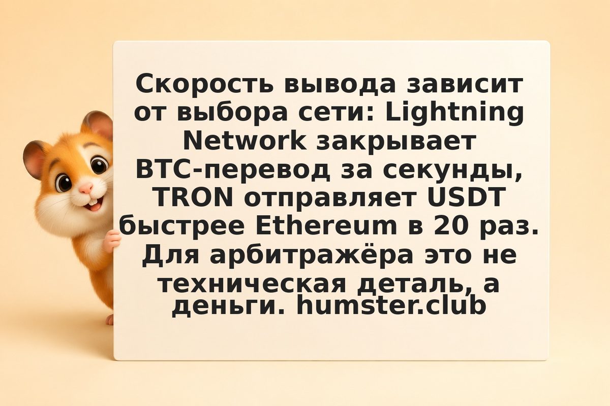 Скорость вывода на биржах по сетям: BTC, ETH и USDT — где 2 часа стоят сделки