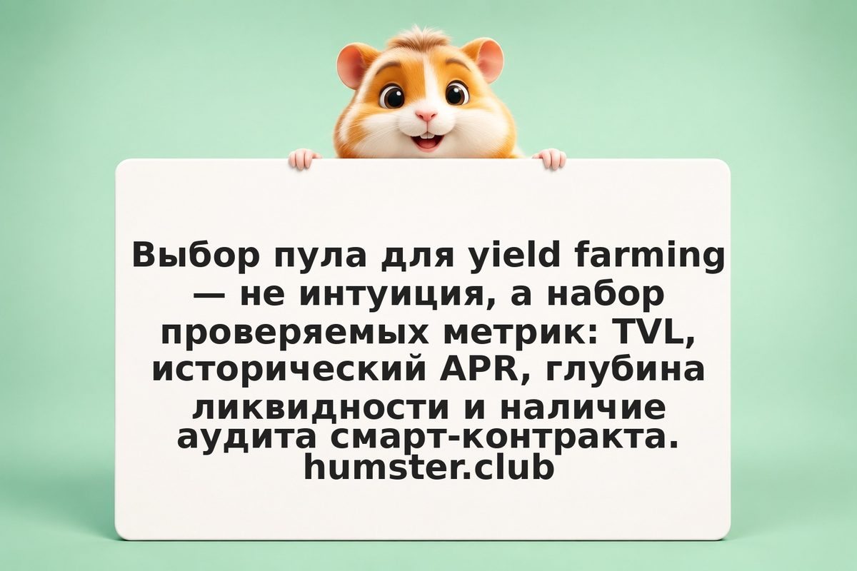 Yield farming: метрики выбора пула, расчёт impermanent loss и чек-лист проверки