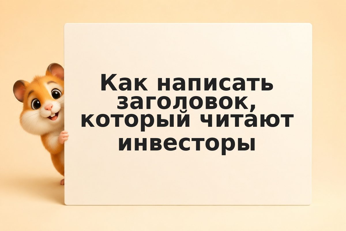 Как написать заголовок, который читают инвесторы