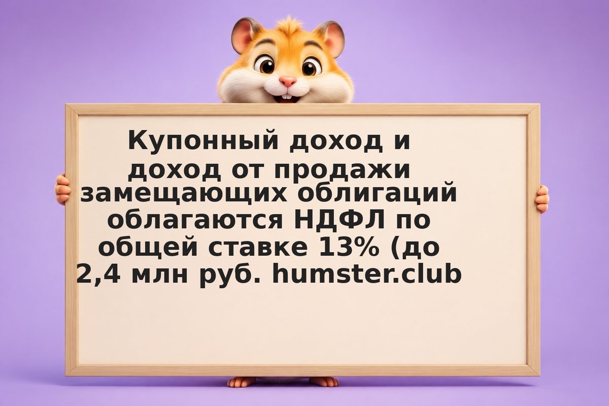 Замещающие облигации: налогообложение купонов и продажи в России