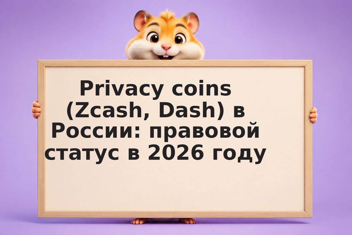 Privacy coins (Zcash, Dash) в России: правовой статус в 2026 году